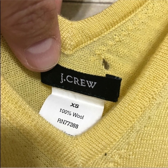 Vintage J. Crew beaded double v-neck sleeveless wool sweater XS - Picture 5 of 8